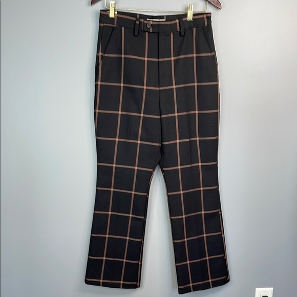 Levi’s Premium Math Club Flare Trousers Bonnie Plaid Rinse Wool Blend Size 29 - Picture 13 of 13